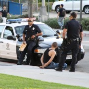 juvenile A juvenile suspect stole a tan Mercury Marquis which he left in gear on Norhhoff Street and Lindley Avenue on Thursday. The suspect then ran off onto campus where he got caught. Photo Credit: Mariela Molina / Visual Editor