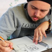 Alex Johnson, 23, Art major with emphasis in Illustration, is hopeful about the prospective job opportunities available to him in his field. Photo Credit: Karlee Johnson / Daily Sundial