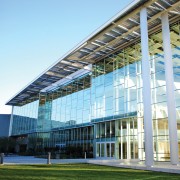 Andres Aguila / Daily Sundial Features such as a reflective roof and tinted windows helped achieve a gold LEED certification. Photo Credit: Andres Aguila / Daily Sundial