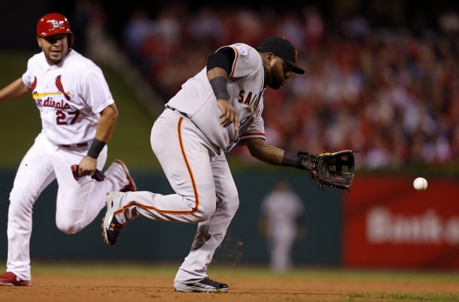 Pablo Sandoval is among notable players in the even matchup of infielders. Photo courtesy of Tribune News Service. 