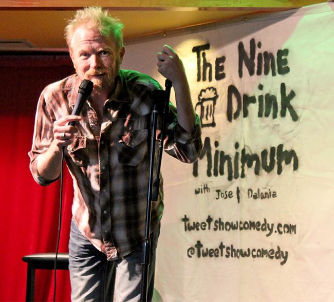 Comedian Marc Ryan jokes around with the crowd during his standup at The Nine Drink Minimum show held on Oct. 30. The Nine Drink Minimum has different comedians come in every week. Photo Credit: Demi Corso/The Sundial