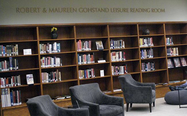 The new reading room and lounge is dedicated to Robert and Maureen Gohstand. This new spot is among many locations for students to relax or study.  Photo Credit: Macie Bennet/The Sundial