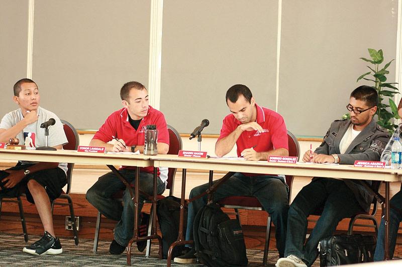 During the Associated Students (A.S.) meeting on Tuesday, senators of A.S. debated over how much funding should be disbursed to the CSUN Paintball Club. Photo Caption: 