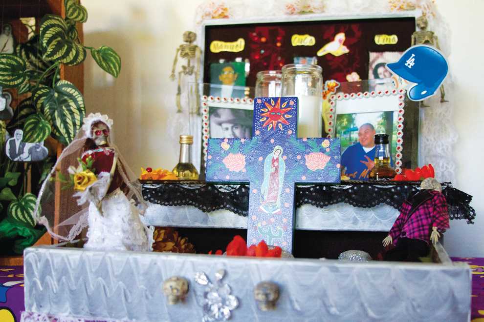 Altars honoring the dead are currently on display in the Los Muertos Art Gallery at the CSUN Chicano House. Photo Credit: Tessie Navarro / Visual Editor