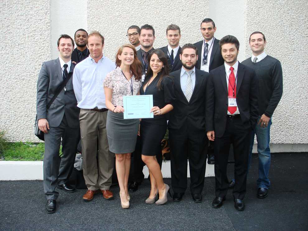 The+CSUN+Model+UN+team+stands+outside+the+National+Model+United+Nations+conference+in+Washington+D.C.+after+winning+the+Outstanding+Delegation+Award+in+October.+Courtesy+of+Renae+Gaydos