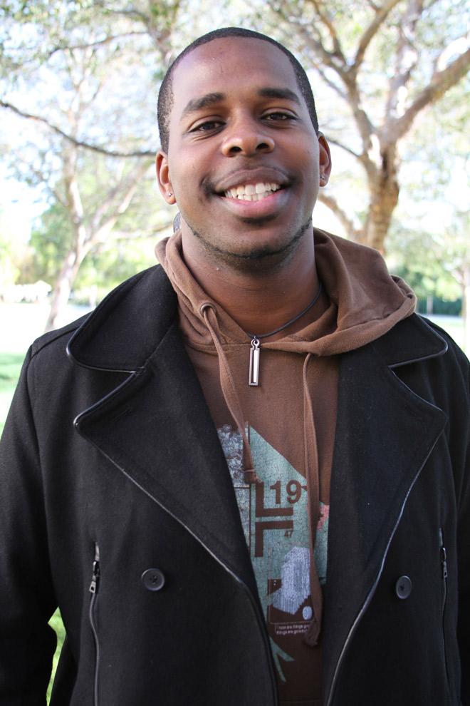 Martel Okonji, social welfare major and queer studies minor, is part of various LGBT advocate programs. The thing that drives me the most is smiles, Okonji said. Photo Credit: Tessie Navarro / Visual Editor
