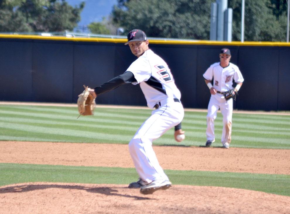 CSUN pitcher Louis Cohen looks for a strike against Cal Poly Saturday at Matador Field. Cohen and the Matadors will head to Westwood today for a non-conference showdown against UCLA at Jackie Robinson Stadium. Photo Credit: John Saringo-Rodriguez / Contributor