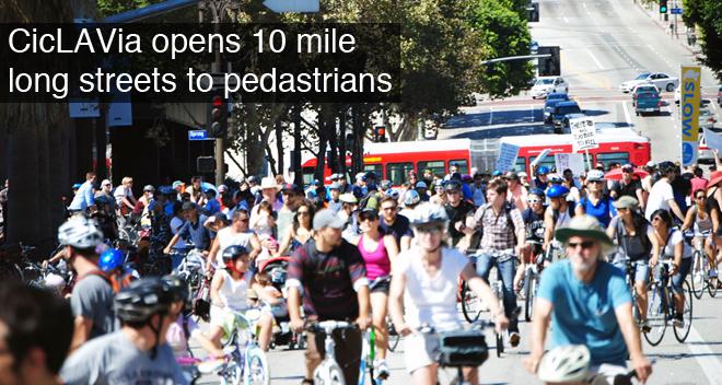 A+mob+of+cyclists+at+CicLAvia+wait+for+traffic+to+cross+at+the+corner+of+Spring+and+5th+Streets+in+downtown+Los+Angeles+on+April+15.+Photo+credit%3A+Carl+Robinette+%2F+Daily+Sundial