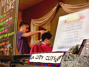 Barber shop LA City Clips in Boyle Heights thrives