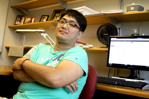 Joon Young Hur, Assistant Professor specializes in researching macroeconomics and hopes to continue his studies once he receives tenure. Photo credit Karla Henry/Daily Sundial