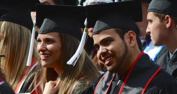 Anthropology students wait for their turn to walk across the stage at the College of Social and Behavioral Sciences graduation May 22. Photo credit: Ken Scarboro / Senior Photographer