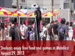 Students enjoy free food and games at Matafest