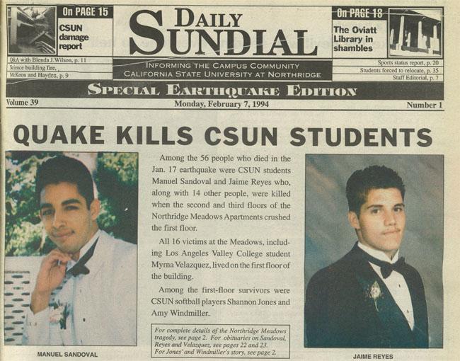 Podcast: Former Daily Sundial students reflect on Northridge Earthquake