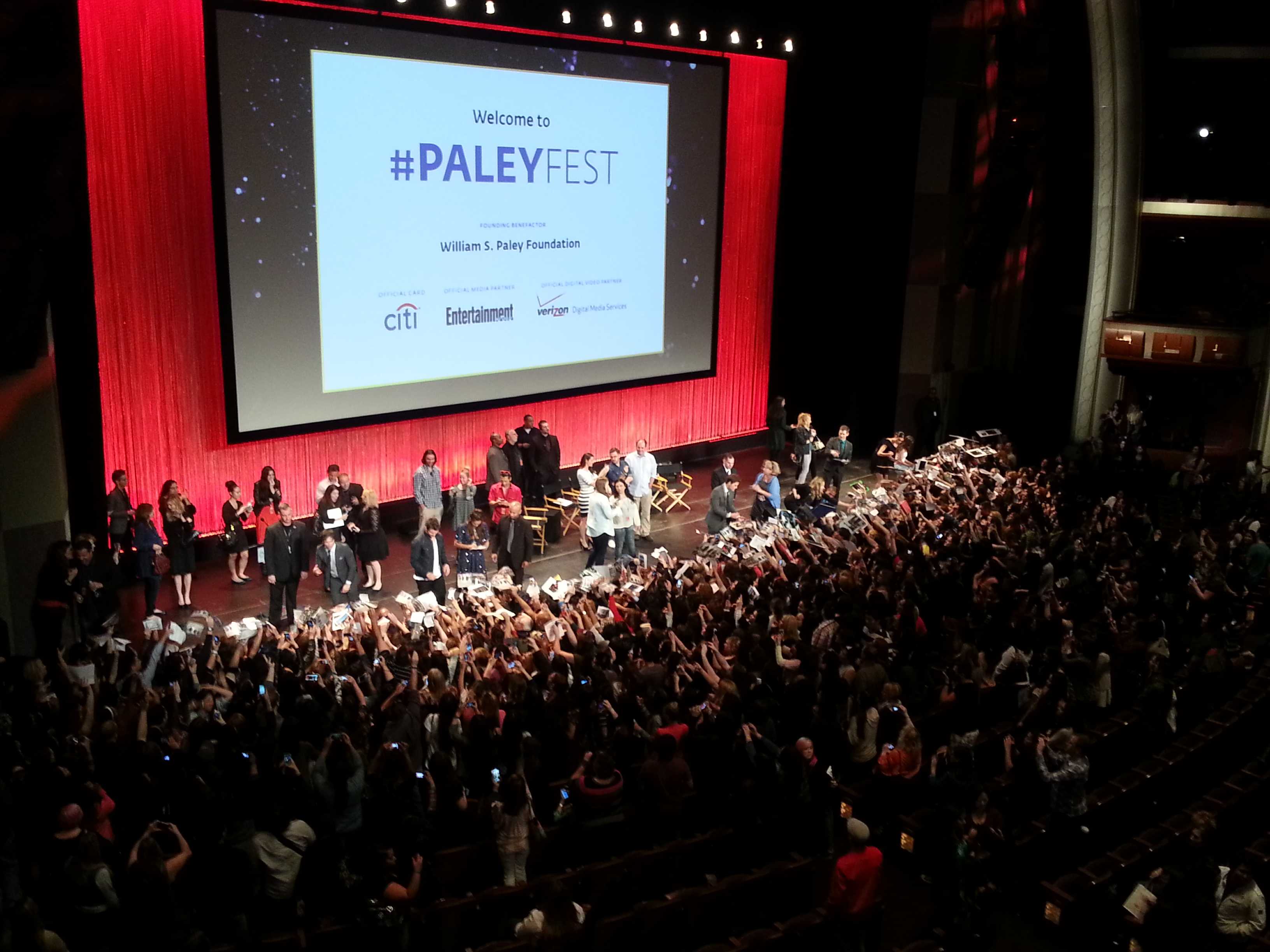 Fans scream for cast members of The Vampire Diaries to sign autographs for them at PaleyFest 2014 Saturday night at the Dolby Theatre. Photo by Gabriela Rodriguez, Daily Sundial