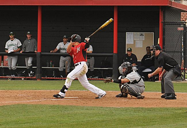 Matador junior outfielder Chester Pak connects for a hit towards the outfield.  (Photo Credit: Zuying Chen / Contributor)