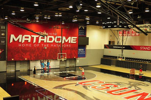 The Matadome is currently the only court featuring a blacktop, the redesign is part of the athletic department's entire rebranding campaign. Photo by Manny D. Araujo.