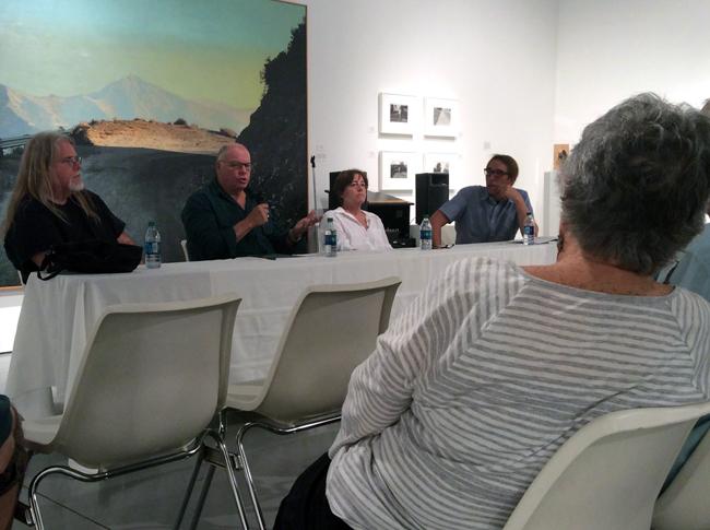 The photographers and painters of the work that fill the Art Gallery on campus hold a panel. Discussion of their stories and memories they all had while they lived in the San Fernando Valley were shared with everyone. Photo Credit: Araceli Castillo/Photo Editor