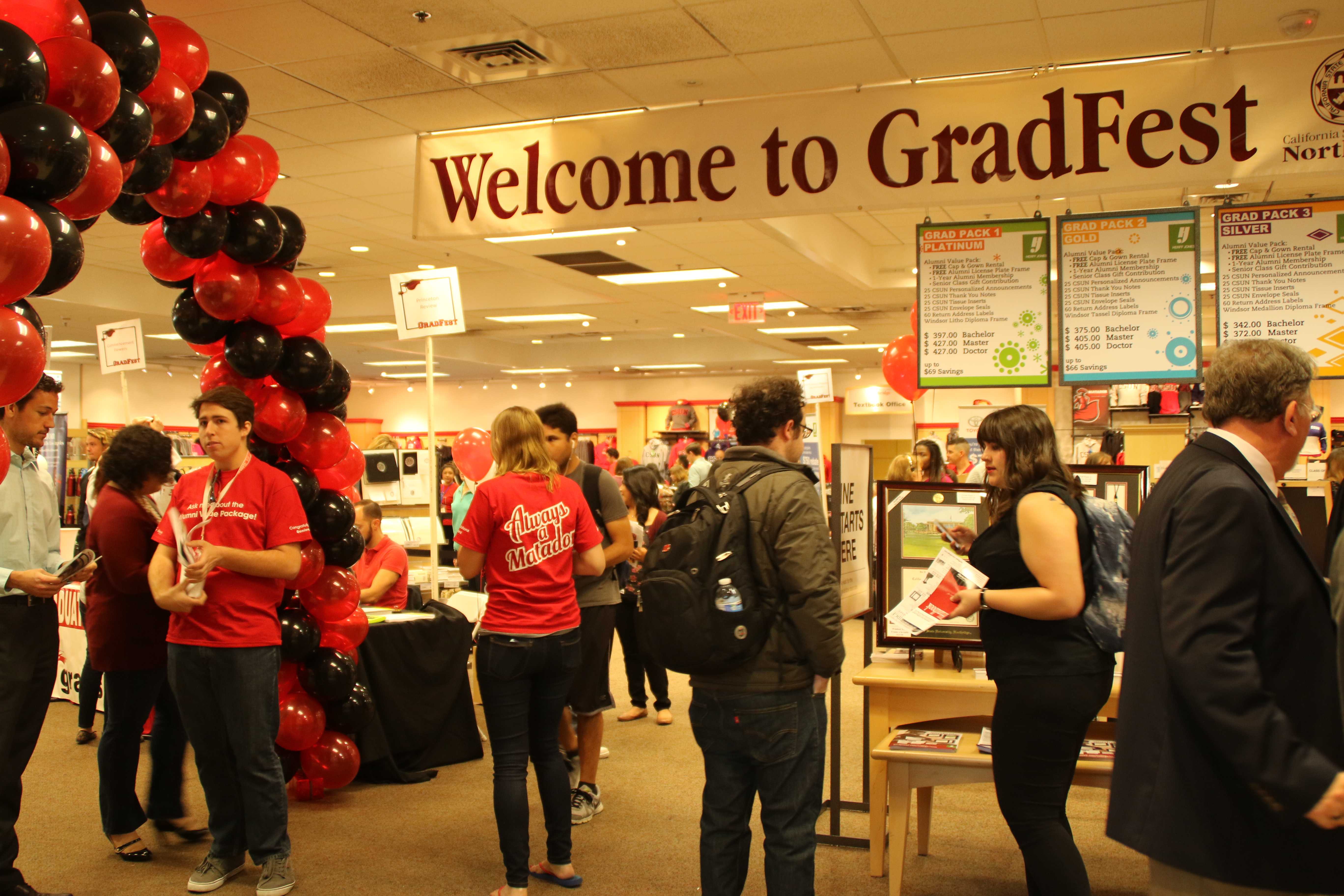 CSUN welcomes graduating seniors to fulfill their commencement needs at GradFest on Wednesday, March 11. Photo credit: Madeline Sensibile