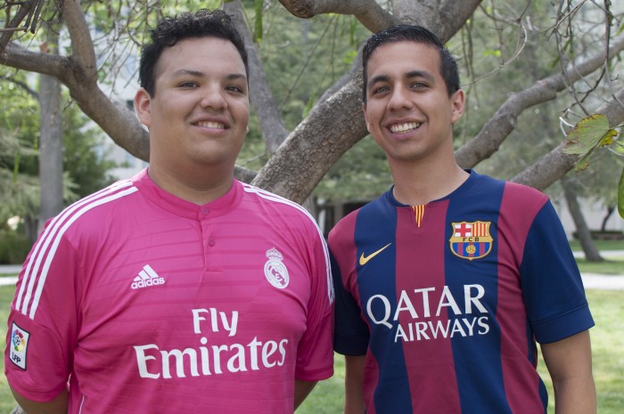 J.D. Orosco (right) and his younger brother Luis Orosco (left) are fans of rival Spanish soccer teams, Real Madrid and Barcelona. The elder Orosco fell in love with Barcelonas tiki-taka style of play and loves the level of offense they produce. It was the younger Orosco who introduced the elder to love Barcelona, and is a fan of Los Blancos to rival his brother.