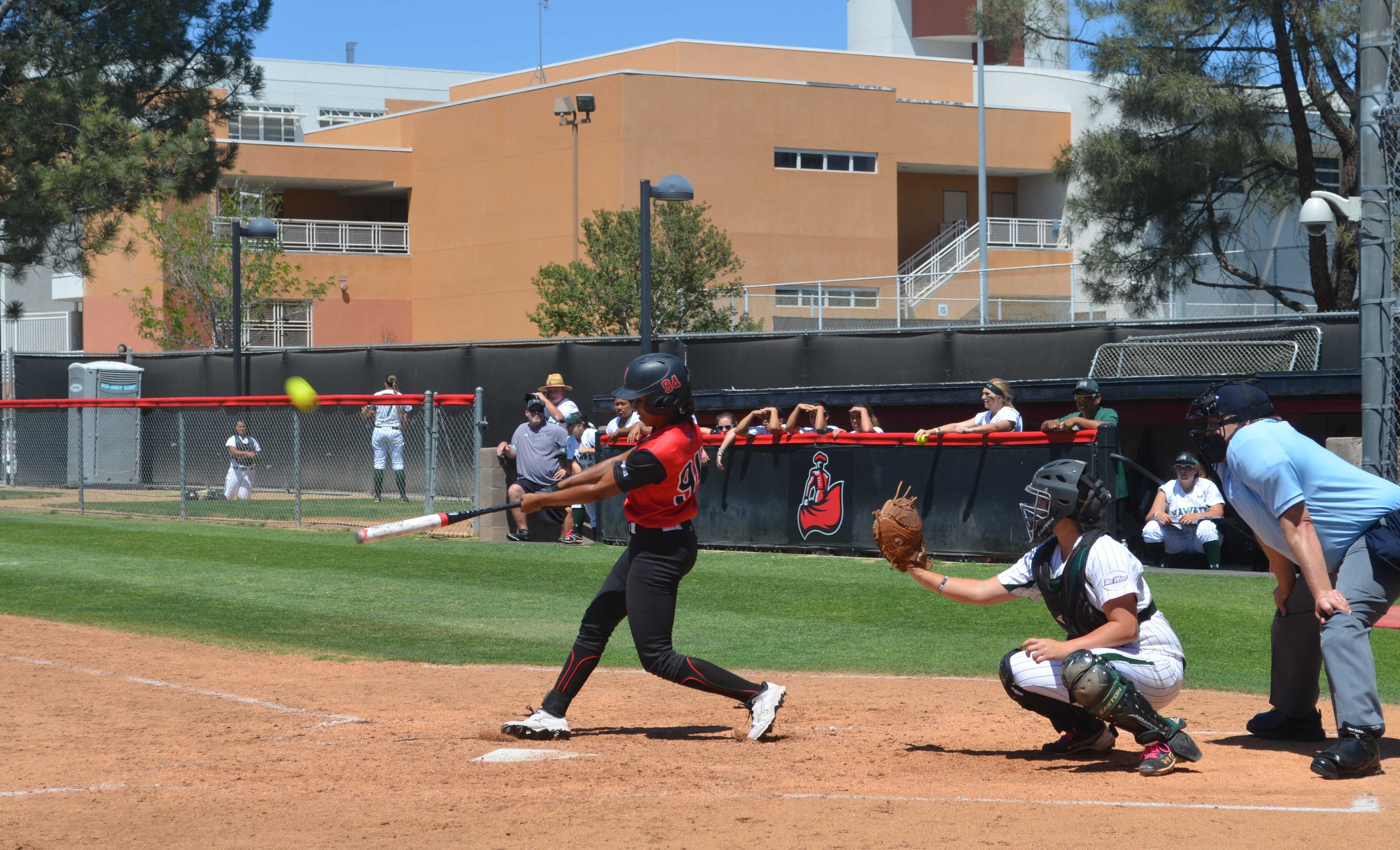 Junior Taylor Glover was three-for-four in the first game of CSUNs double header on Friday, Feb. 19, 2016. They lost the first game to Weber State, but won the second against Portland State. (File Photo / The Sundial)