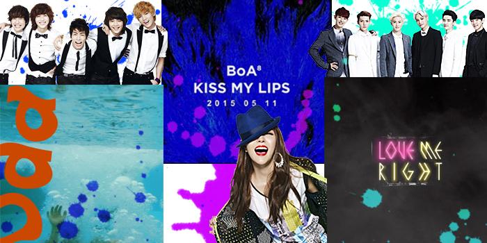 From left, SHINees ODD, BoAs Kiss My Lips, and EXOs Love Me Right. All of these artists made their Korean comebacks in May and June 2015. Photo credit: Alyson Burton
