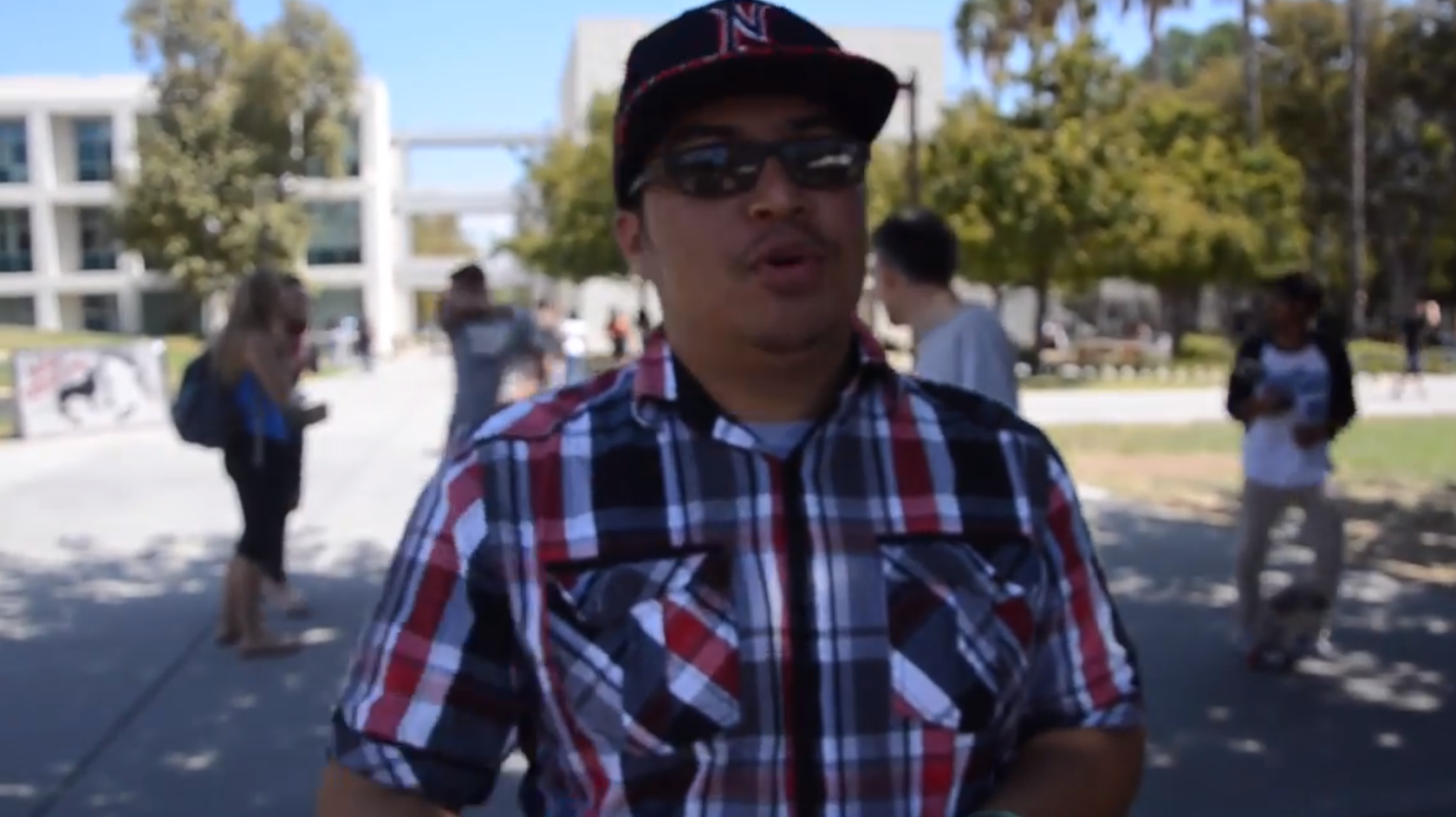 CSUN student shares information about Hip-Hop club on campus. 
