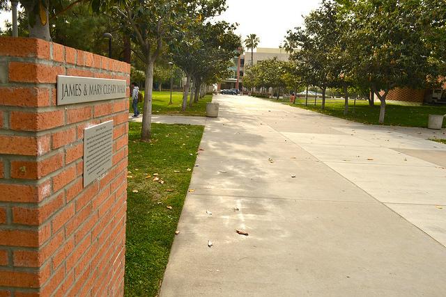James and Mary Cleary Walk on campus at CSUN. File Photo/The Sundial.