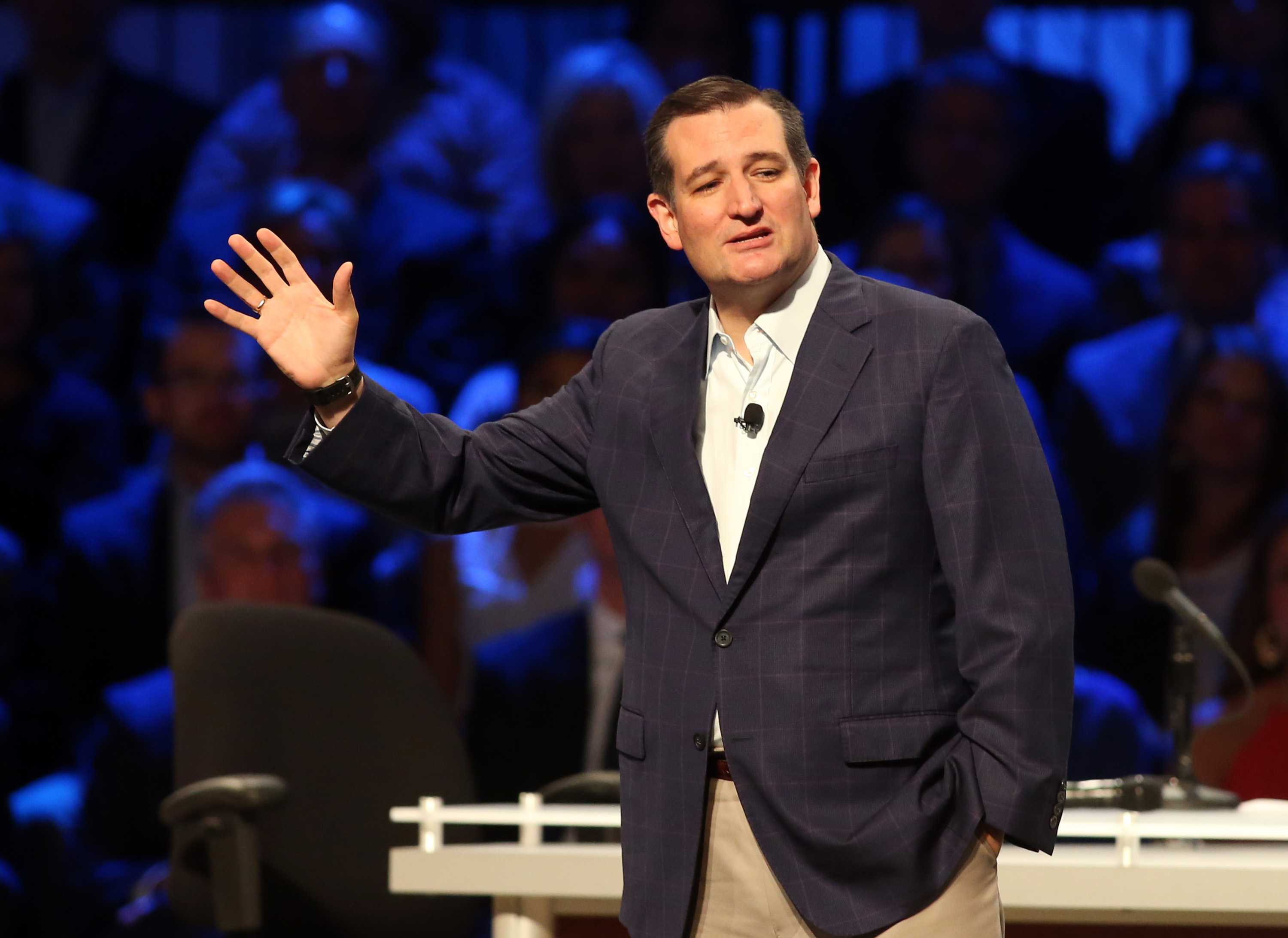 Republican presidential candidate Ted Cruz speaks at the North Texas Presidential Forum at Prestonwood Baptist Church Sunday, Oct. 18, 2015 in Plano, Texas. (Richard W. Rodriguez/Fort Worth Star-Telegram/TNS)