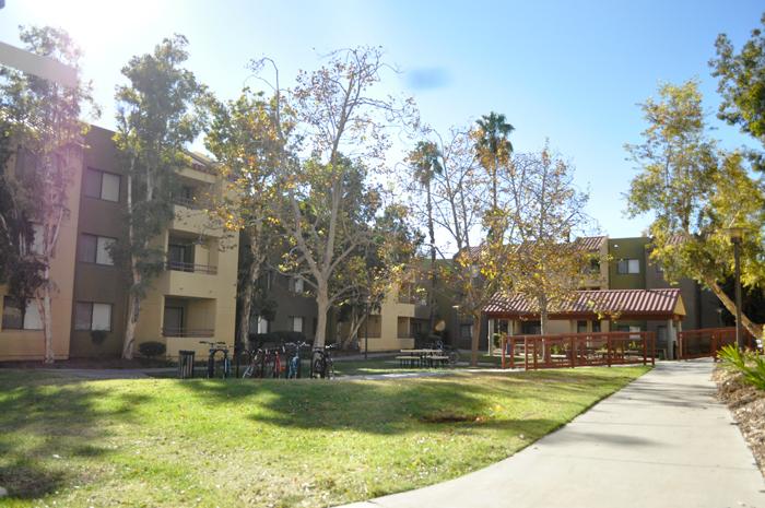 Scenic view of CSUN dorms.