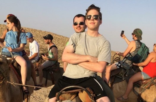 Matthew Levine spending summer in Israel on August 5, 2015.