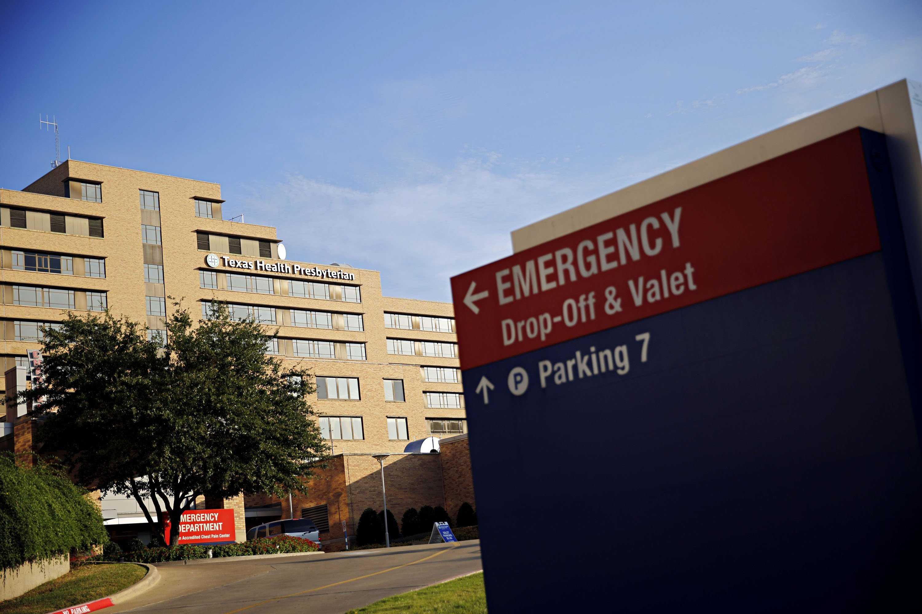 Texas Health Presbyterian hospital on Tuesday, September 30, 2014, in Dallas. A patient at the hospital tested positive for the Ebola virus. (G.J. McCarthy/Dallas Morning News/MCT)