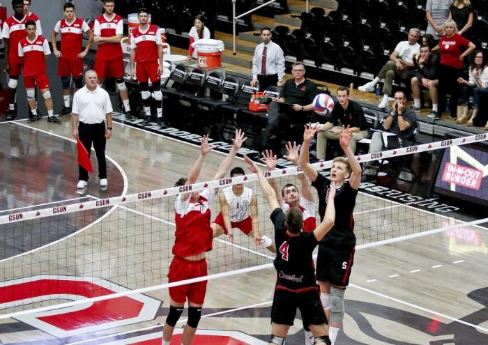 CSUN was able to get an easy win against UC San Diego on Feb. 19, 2016. None of the three sets were closer than eight points. (File Photo / David Hawkins / The Sundial)