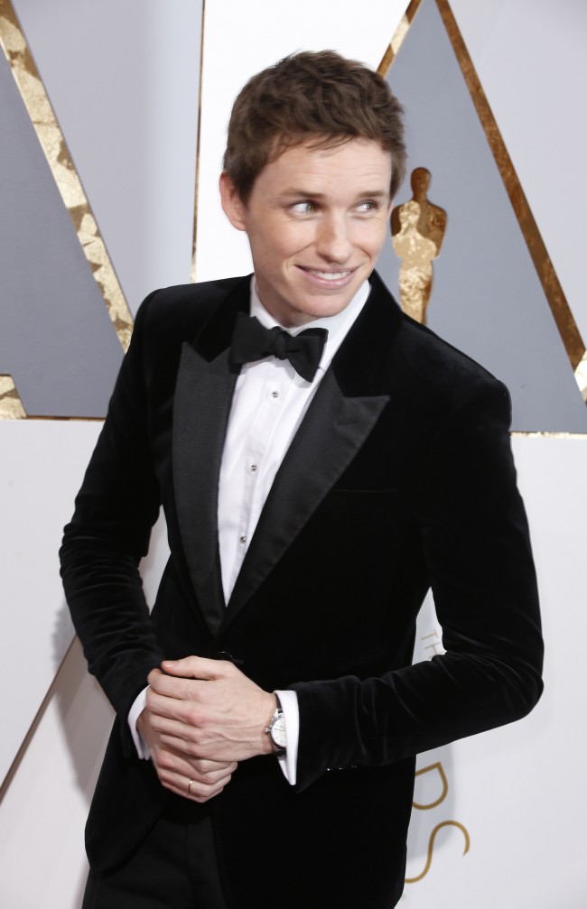 Eddie Redmayne arrives at the 88th Academy Awards on Sunday, Feb. 28, 2016, at the Dolby Theatre in Hollywood. (Mark Boster/Los Angeles Times/TNS)