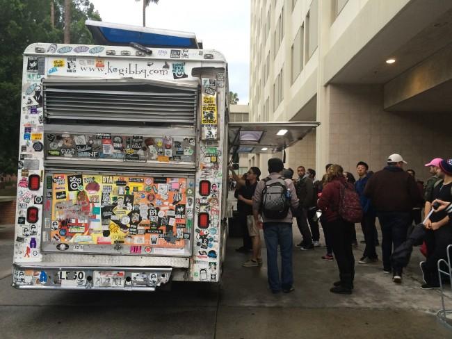 Students wait as long as it takes to experience the food from the Kogi Food Truck. (Hannah Brunelli/The Sundial)