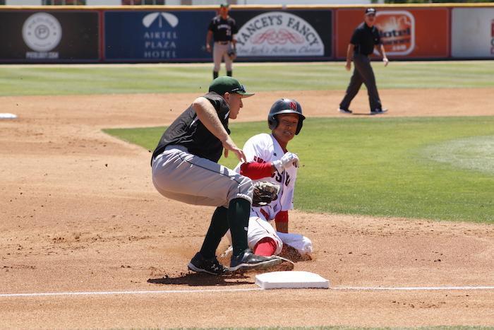 CSUN+baseball+athlete+slides+into+base