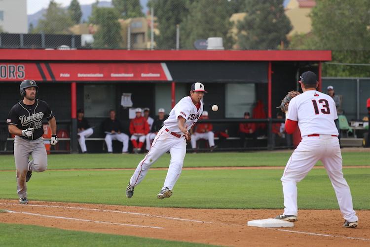 CSUN players toss the ball to one another