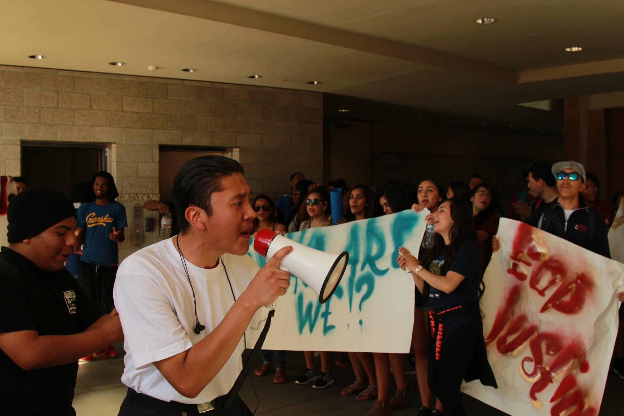Students protest for new EOP director