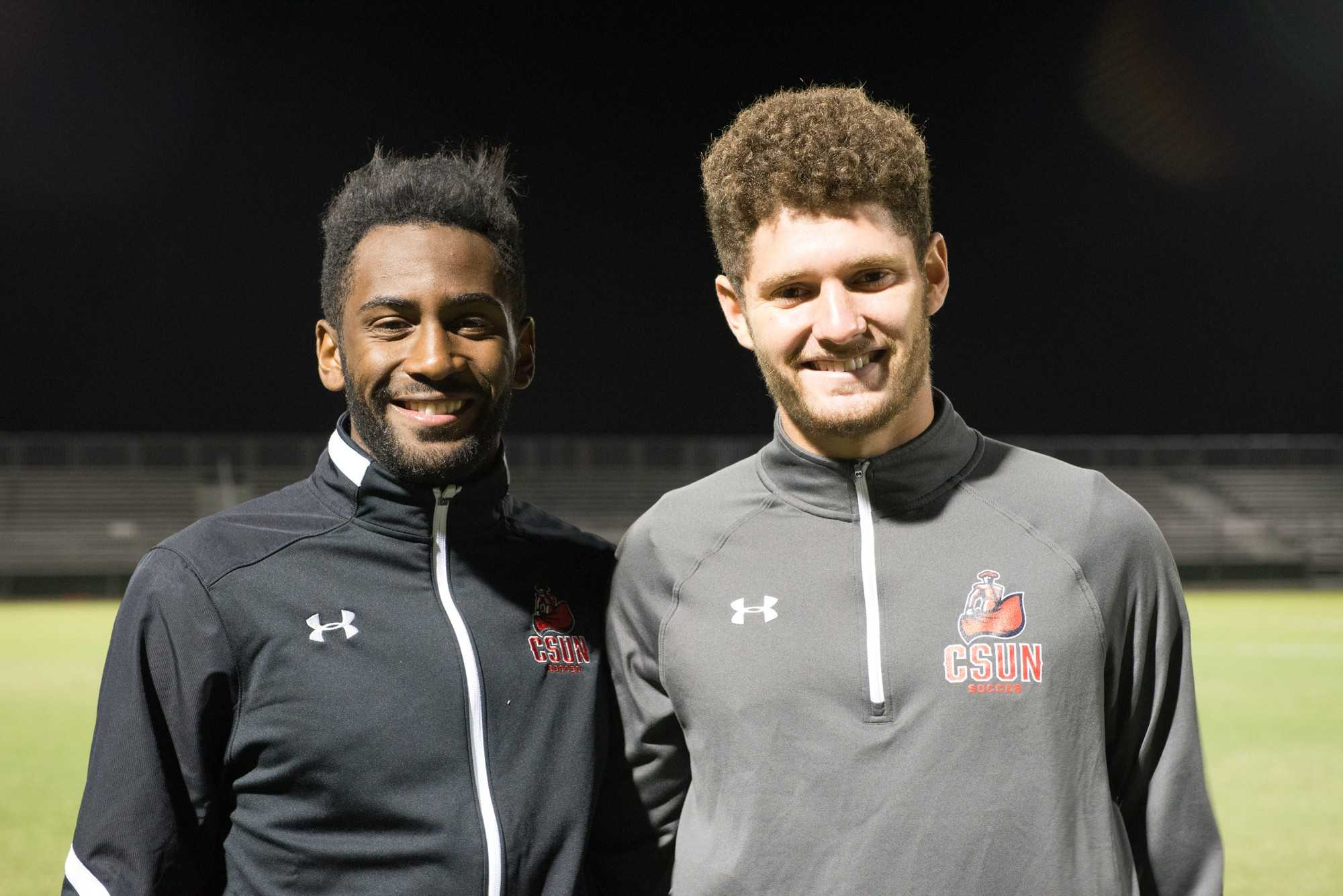 Two brothers pictured on the matador soccer field