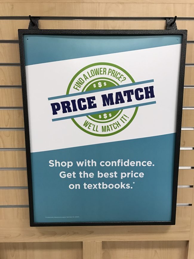 Students believe that despite the ad's the bookstore has now, it needs to be advertised more in order to reach a wider student demographic. (Cristina Pimentel/The Sundial)