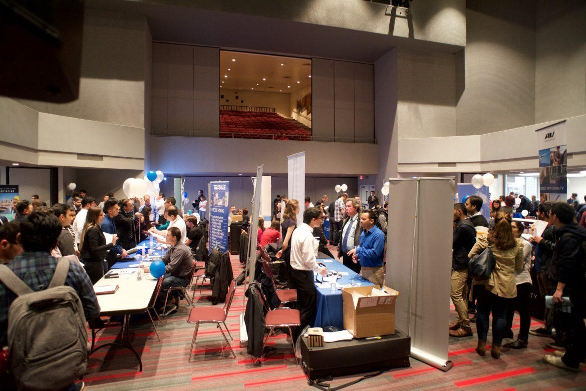 Many students participate and engage in the many booths and activities at tech fest