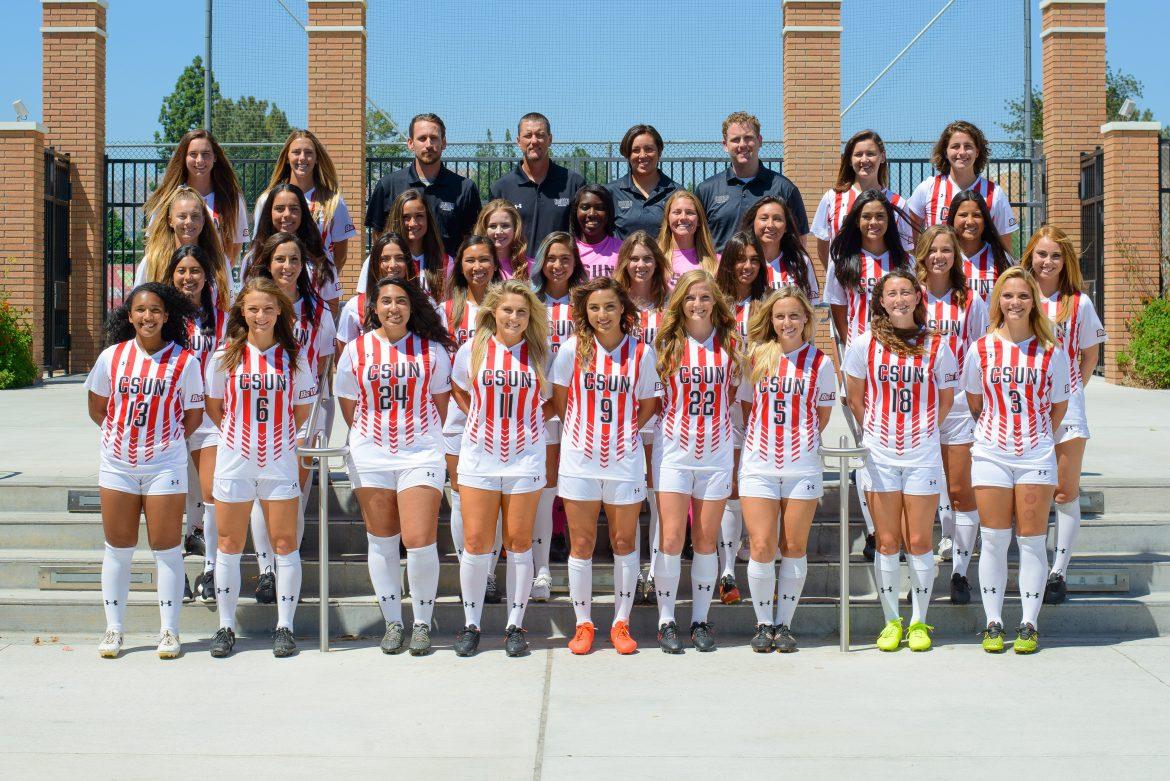 csun womens soccer team pictured