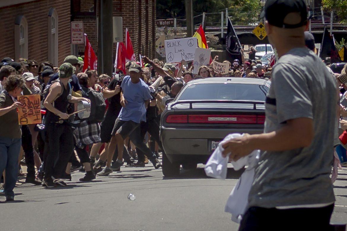 People protest in streets of charlottsville