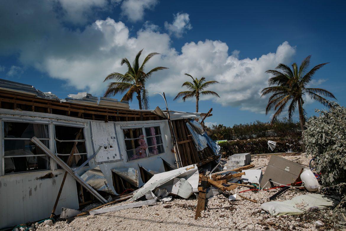Trailer homes at the Sea Breeze trailer park are destroyed in the wake of Hurricane Irma, in Islamorada, Fla., on Tuesday, Sept. 12, 2017. (Marcus Yam/Los Angeles Times/TNS)