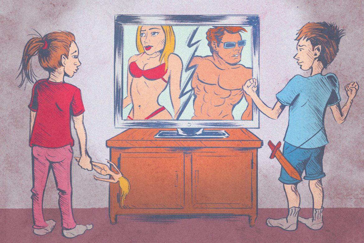 The media influences views of gender norms and objectification. 
Illustration by Erik Nelson Rodriguez / TNS 2016