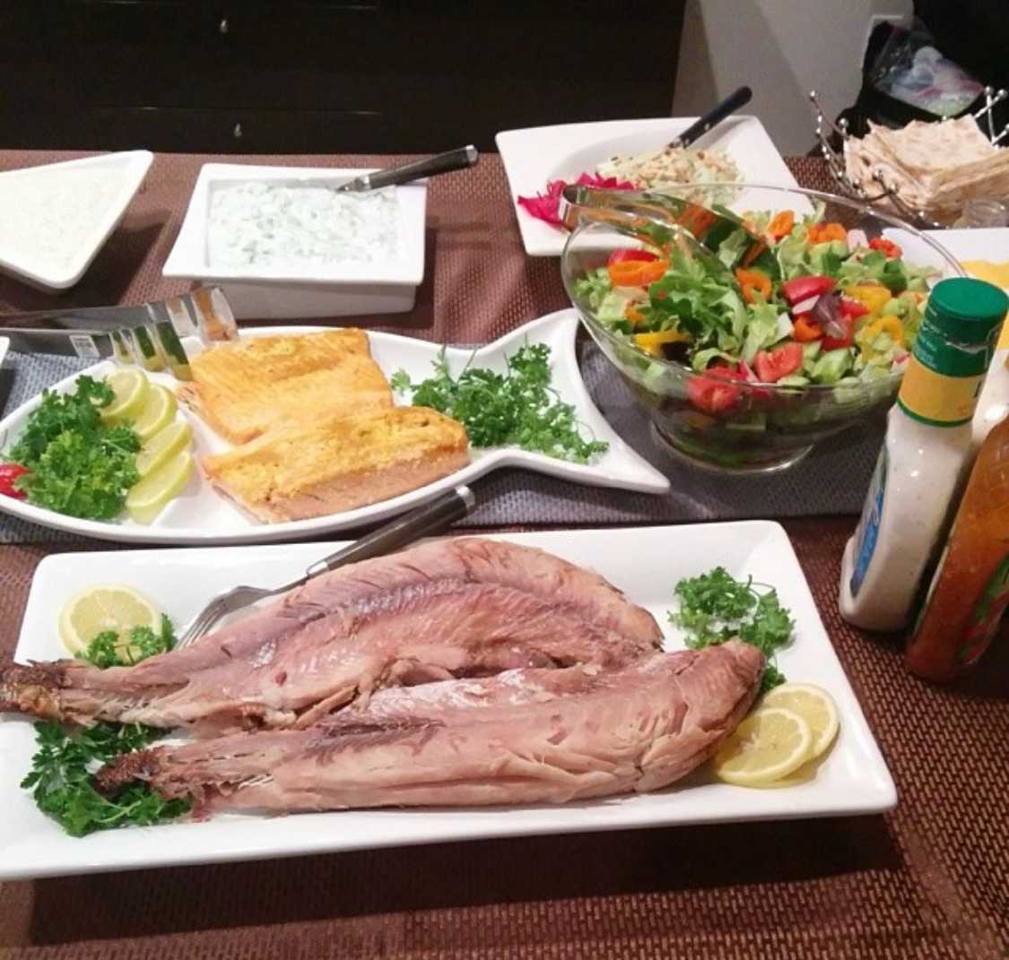 A table set with dishes, such as zook, that are eaten during Armenian Christmas dinner . Photo credit: Karin Abcarians