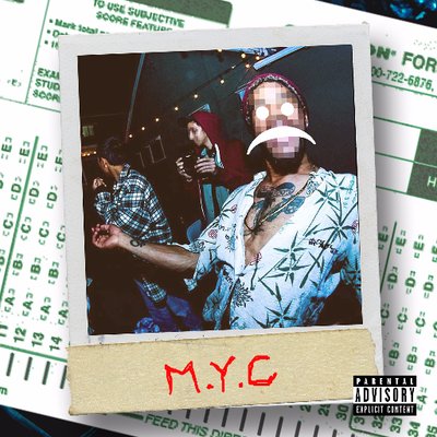 album cover of a Polaroid with MYC written