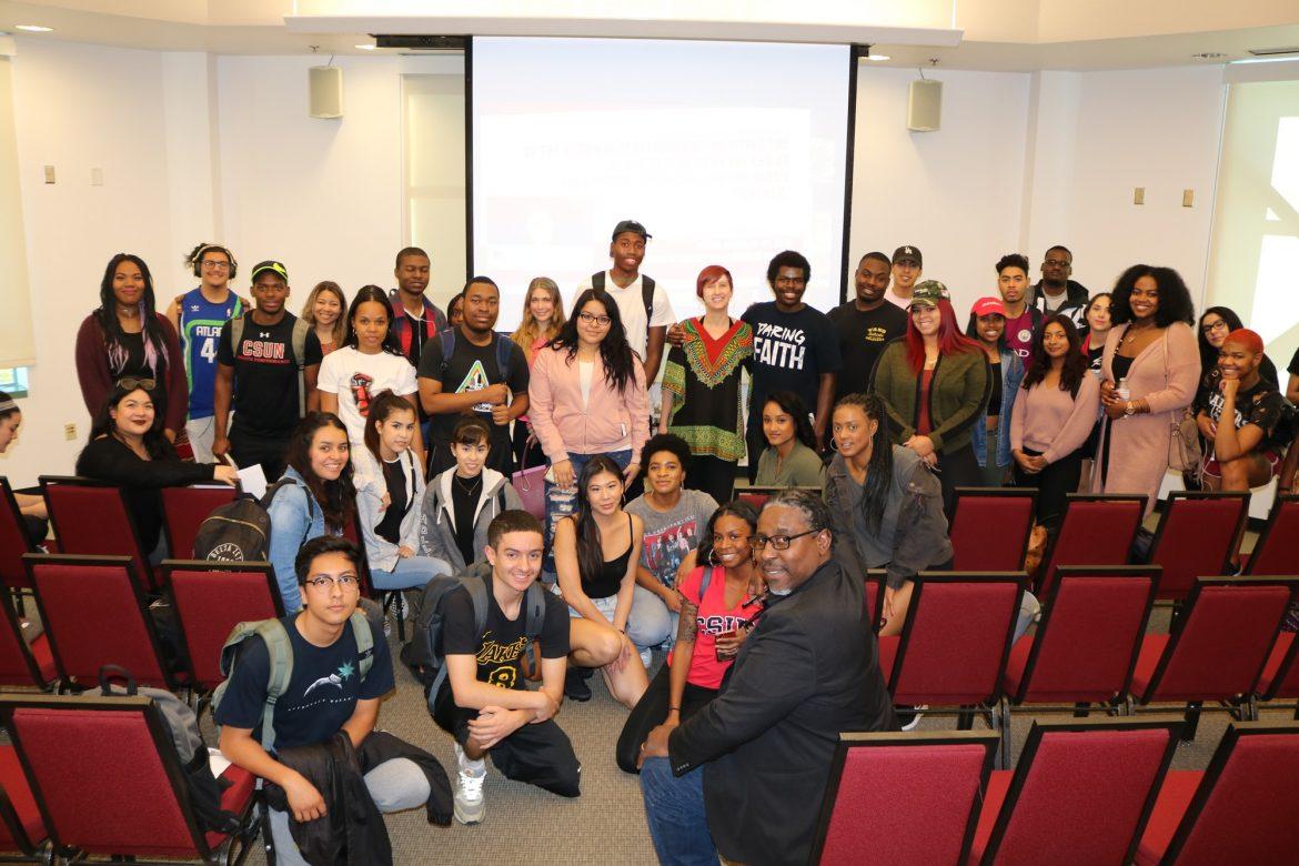 CSUN students at the fist Black History Month lecture 