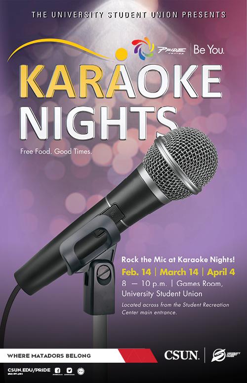 promotional flyer for karaoke nights