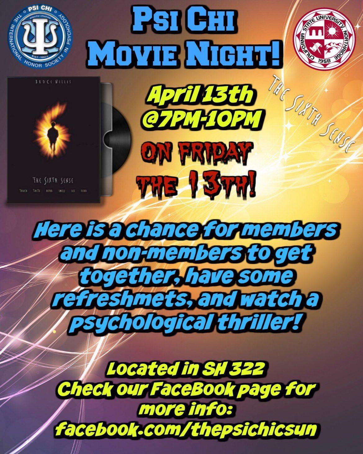 colorful flyer for a movie night
