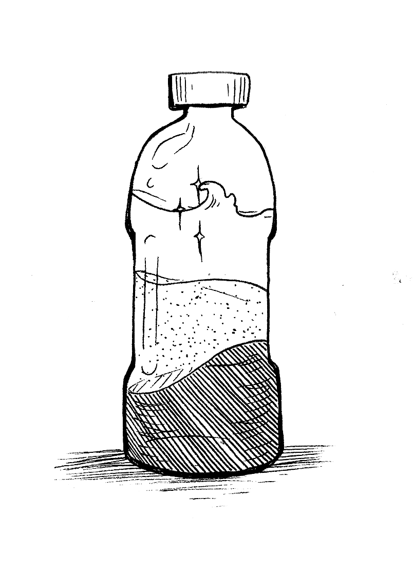 water bottle cartoon